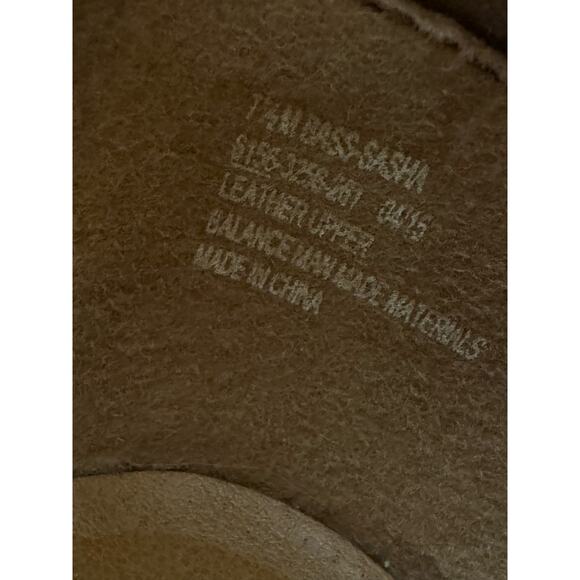 Bass Sasha Ankle Boots Women’s 7.5M Brown Suede Cuffed Block Heel Round Toe - Picture 5 of 6